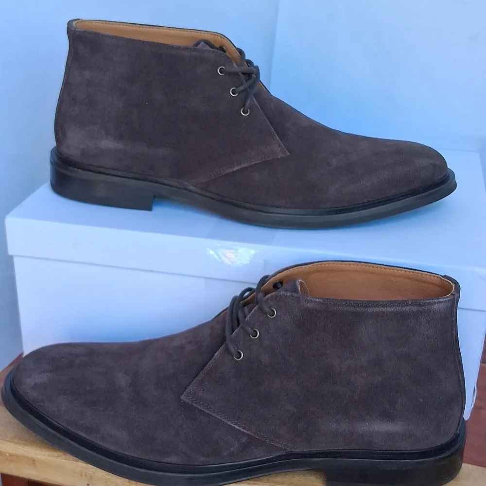 Quince Heritage Suede Chukka Boots Brunette 11 Leather